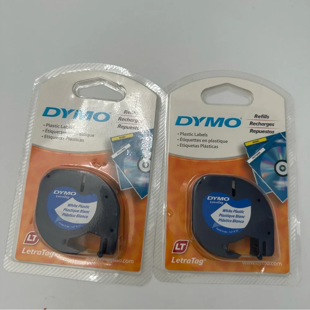 Dymo LetraTag LT (2-Pack) - White Tape #1-2